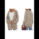 thumbnail image 3 of Cárdigan Extragrande de Punto Suave para Mujer con Bolsillos Caqui XXL, 3 of 6