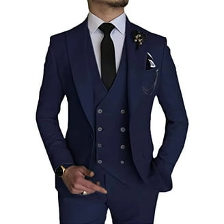 Men's 2 Piece Classic Fit Black Peak Full Dress Tailcoat Tuxedo Suit -  Walmart.com