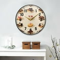 thumbnail image 2 of Yayeee Wall Clock Battery Operated 11.9" Silent Non-Ticking for Living Room, Red Cakes, 2 of 8