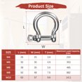 thumbnail image 3 of Uxcell 4PCS M10 Grillete de Anclaje de Pasador de Tornillo de Acero Inoxidable 304 640KG Cadenas de Camping/Cuerda de Alambre al Aire Libre, 3 of 7