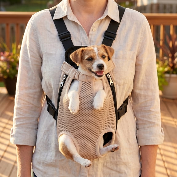 Pet Carrier Backpack for Cats & Small Dogs, Breathable Mesh, Adjustable Straps, Pockets for Hiking
