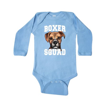 

Inktastic Dog Boxer Squad Gift Baby Boy or Baby Girl Long Sleeve Bodysuit
