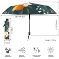 thumbnail image 3 of FORMRS Travel Umbrella Folding Auto Open Close Windproof Rain UV Protection, Floral Oranges, 3 of 8