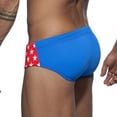 thumbnail image 2 of Wo-Fusoul Swimming Trunks for Men Low Waist Drawstring High Vent Quick Dry Underpants Black, 2 of 3