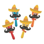 Mariachi Maraca Craft Kit- Party Favors - 12 Pieces