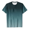 thumbnail image 2 of Sweet Home Farm Short Sleeve Shirts for Women Lady's Summer Sleeved Two Color Gradient Round Neck Loose T Shirt T Shirts for Women Green, 2 of 3