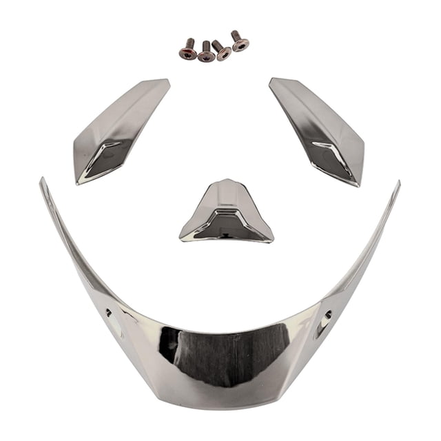 Alerón Trasero DYNWAVEMX Adorno de Repuesto para Casco Plata Spoiler de cascos