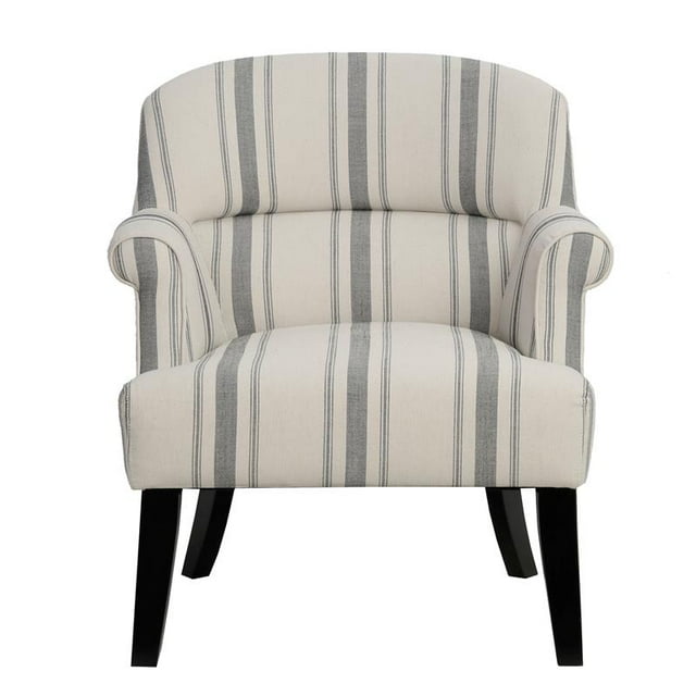 Fauteuil d'Appoint Rembourré avec Accoudoirs en Cambridge Noir