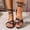 Brown1, variant on Women's Ankle Tie Flat Sandals Open Toe Lace Up Summer Casual PU Gladiator Sandals for Beach Dressy Walking