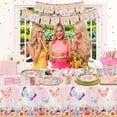 thumbnail image 6 of Hegbolke Butterfly Party Supply Set for Serves 20 Guests, Pink and Purple, 166 Pieces, 6 of 8