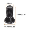 thumbnail image 2 of 10 piezas de tornillo Torx M4x9mm 12.9 Grado Cabeza plana redonda para reemplazar cortadores de inserto de carburo herramienta de torno CNC, gris, 2 of 5