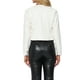 thumbnail image 3 of CHAQUETA DE MUJER INSPIRE CHIC DE CUERO SINTÉTICO, CORTA, SIN COLLAR, ABIERTO EN FRONTAL, CHAQUETAS DE MOTO BIKER L BLANCA, 3 of 6