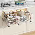 thumbnail image 1 of Organizador de Gabinete Extraíble, No Drill Organizador de Cajones de Cocina, Cajones Extraibles para Cocina, Barandilla elevada de 17 cm, Ancho ajustable de 33-51 cm, cocina/baño etc, 1 of 9