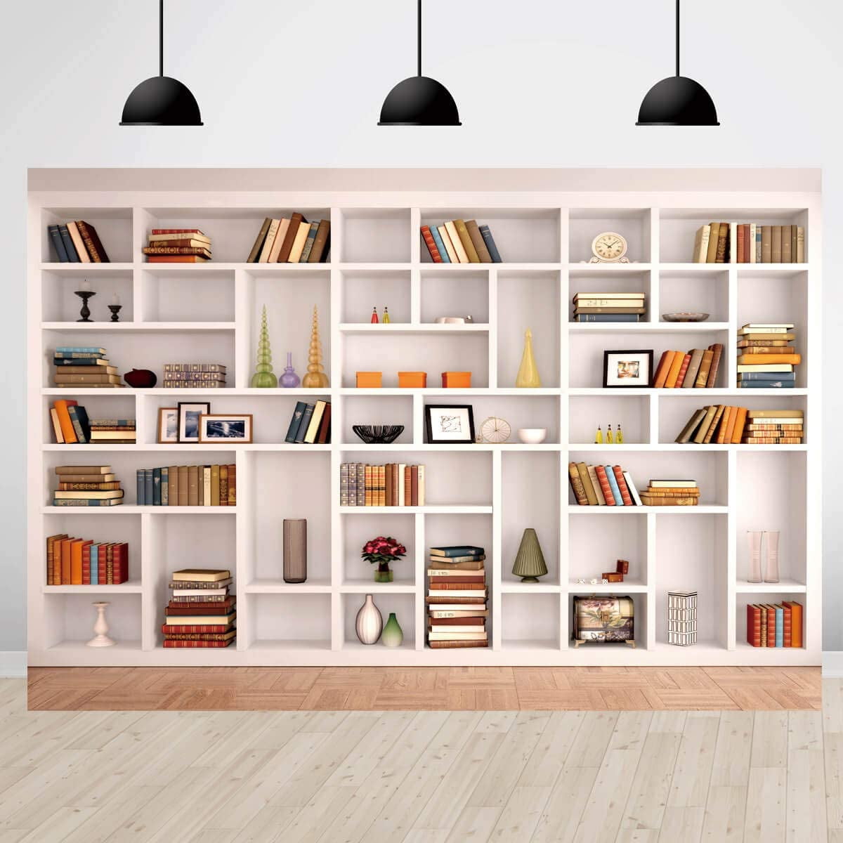  Bookshelf Backdrop for Zoom Meeting Modern Office Library Photography ...