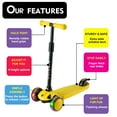 thumbnail image 3 of PRINIC 3 wheel Kick Scooter for Kids with Light-up Wheels and Adjustable Height for 2-7 Years Old Ages Girls Boys Toddlers & Children, Lean to Steer, Yellow, 3 of 10