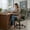 Dark green, variant on 350LBS Heavy‑Duty Executive Desk Chair, Vintage Wingback Leather Ergonomic Swivel Chair with 7.6 Inch Thick Cushion & Wood Base for Home Office Living Room