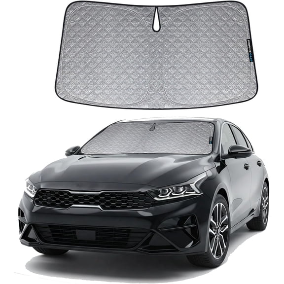 Car Windshield Sun Shade 6-Layer Extra Thick Foldable Reflective UV Protection Front Window Sunshade Heat Insulation for Sedan 2024-2025