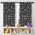 thumbnail image 5 of Blackout Kids Curtains,Halloween White Skulls and Bones Childrens Insulated Curtains Set Of 2,Bedroom Essentials,Toddler Room Decor 42x54in(106x137cm), 5 of 5