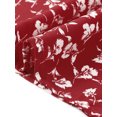 thumbnail image 5 of Agnes Orinda Women's Plus Size Chiffon Top V Neck 3/4 Sleeve Summer Casual Tunic Blouse 3X Red, 5 of 6