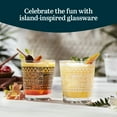 thumbnail image 4 of Libbey Tiki Rocks Glass Cups Set, Vintage Drink Ware Set of 4, Exotic, Dishwasher Safe Old Fashioned Glass Set for Backyard Luau or Pool Party, 4 of 6