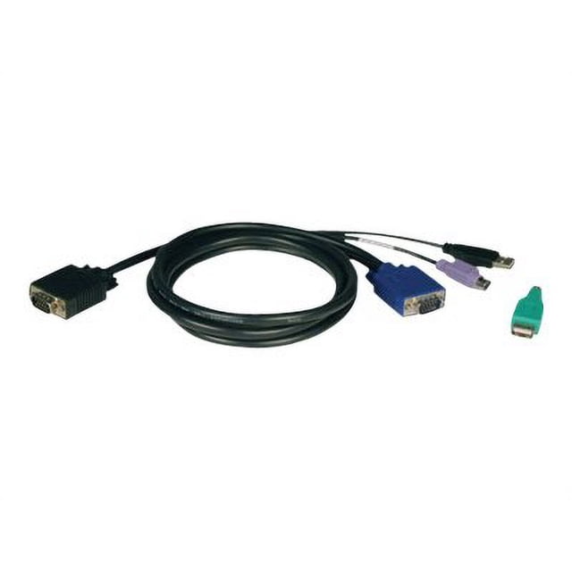 Tripp Lite 10ft USB / PS2 Cable Kit for KVM Switches B040 / B042 Series KVMs 10' - Keyboard / video / mouse (KVM) cable kit - 10 ft - molded