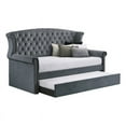 thumbnail image 2 of Coaster Company Upholstered Tufted Twin Daybed with Trundle, Gray, 2 of 8