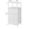 thumbnail image 4 of Mainstays 3 Drawer Fabric Nightstand with USB, Arctic White Boucle, 4 of 11