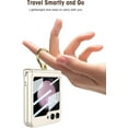 thumbnail image 3 of case for Z Flip 5 Case with Ring - Hinge Protection, Galaxy Z Flip 5 Case Built-in Screen Protector - Magnetic Hinge Protective Phone Case for Galaxy Z Flip 5, Star River White, 3 of 14