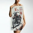 thumbnail image 4 of BZSMCE Bath Towel 30 X 15 in Soft Towel Retro Motorcycle Plainting Design Pattern, 4 of 5
