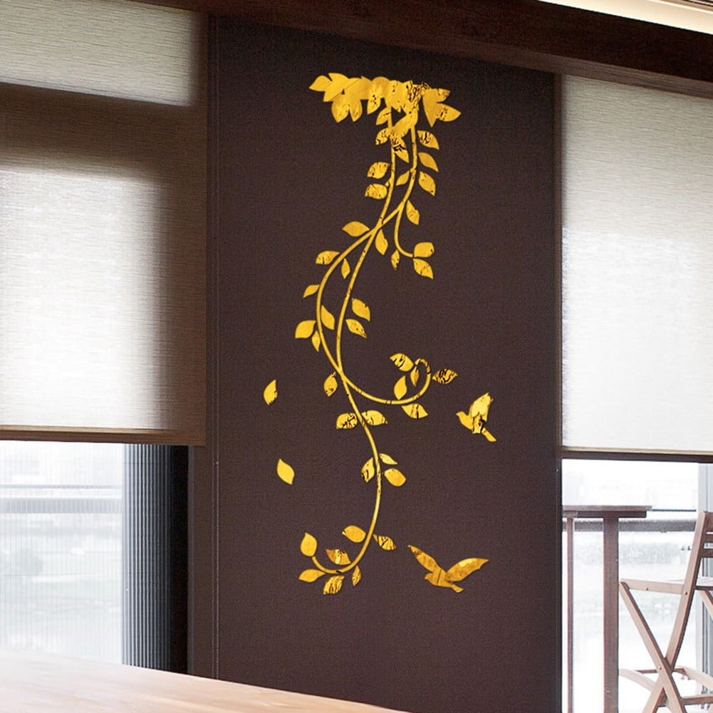 Removable 3d Mirror Flower Art Wall Sticker Acrylic Mural Decal Home Room Useful Walmart Canada