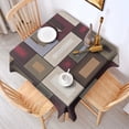 thumbnail image 2 of Square Waterproof Tablecloth Abstract Geometric Reusable Indoor/Outdoor Durable Table Cover 70 Inch X70 Inch, 2 of 6