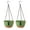 Avocado Green, variant on FACEGA 2Pcs Hanging Planters for Indoor Plants,Pp Resin Hanging Baskets for Plants Outdoor,Impact and Wear Resistant Hanging Planter