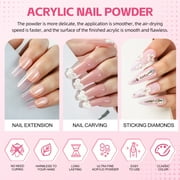 COSCELIA Acrylic Nail Kit Complete Set 3PC Acrylic Powder 6pcs Gel Polish Set 100pcs Acrylic Nail Tips Manicure Art Gift for Women