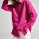 thumbnail image 1 of Señora suelta elegante Top Casual algodón verano camisa cómoda solapa ropa de calle firme traje, 1 of 6