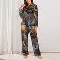 thumbnail image 2 of Gaeub Flower Field Cute Bulldog Women' Long-Sleeve Shirt and Full-Length Bottom Pajama Set Loungewear Soft Pjs Sleepwear Set-Medium, 2 of 7