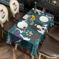 thumbnail image 2 of Boston Terrier with Bones and Paws Rectangle Tablecloth 60"x102",Waterproof Polyester Rectangle Table Cloth, Wipeable Spillproof Polyester Tablecloth for Dining, Camping, Indoor and Outdoor, 2 of 6