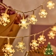thumbnail image 5 of Rosnek Christmas Snowflake String Lights, LED Battery Operated Fairy Lights Decorative Lights for Xmas Party Bedroom Decor Indoor Outdoor, 5 of 10