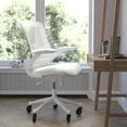 thumbnail image 2 of Flash Furniture Kelista Mesh Mid Back Desk Chair with Roller Wheels, 250 lb, White, 2 of 9
