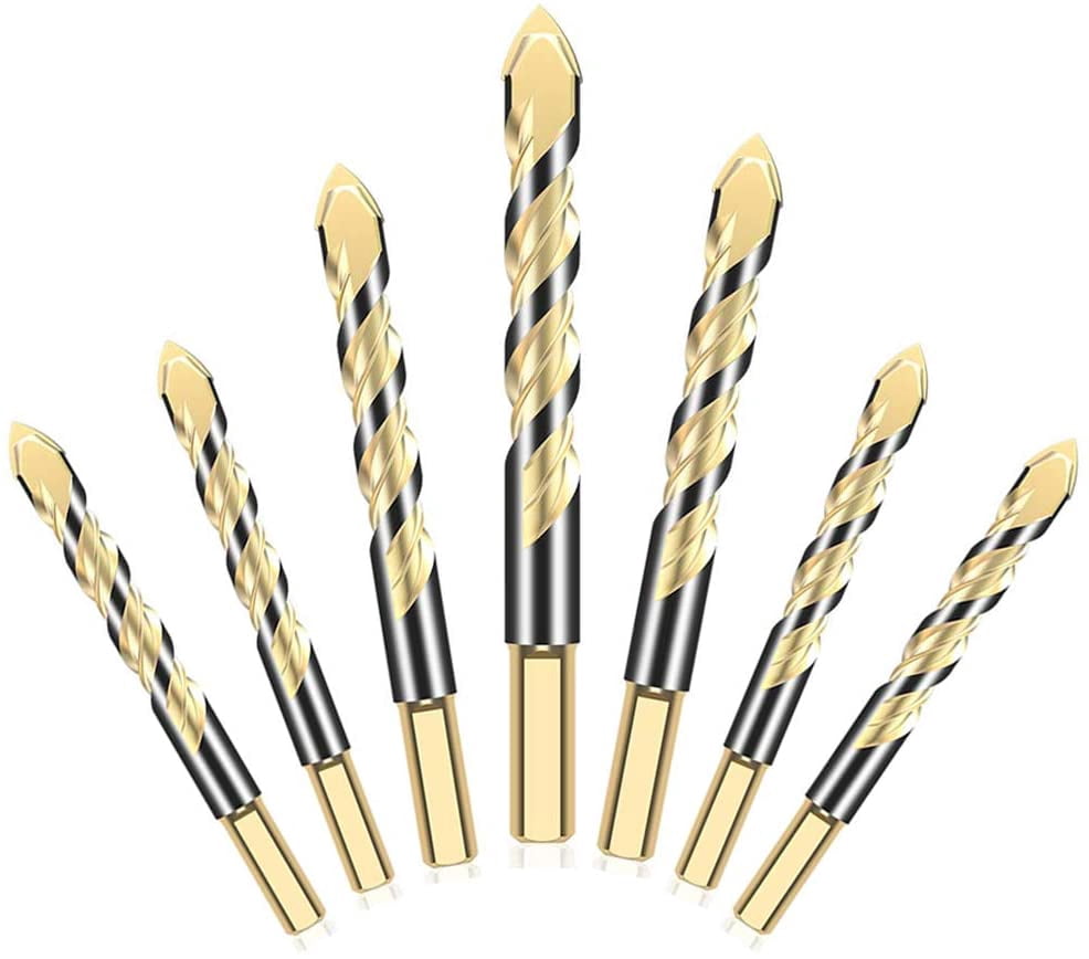 7 Piece Drill Bit Set, Triangle Alloy 