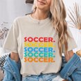 thumbnail image 4 of Jollimate Womens Retro Soccer Graphic T-Shirt Vintage Stacked Typography Game Day Soccer Mom Gift, 4 of 6