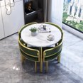 thumbnail image 3 of Office Modern Dining Chairs Designer Conference Metal Legs Floor Dining Table Set 4 Chairs Lounge Unique Muebles Decoration My Lux Decor Round, 3 of 25