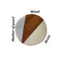 thumbnail image 6 of Perilla Home Set of 6 Wooden Knobs Decorative Knobs for Home Kitchen Cabinet Hardware Cupboard Door Dresser Wardrobe and Drawer Pulls (White and Brown), 6 of 6