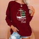 thumbnail image 4 of Ichuanyi liquidación de mujeres con estampado navideño suéter de cuello redondo blusa suelta sudadera sin capucha ICHUANYI WER2023081603900, 4 of 7