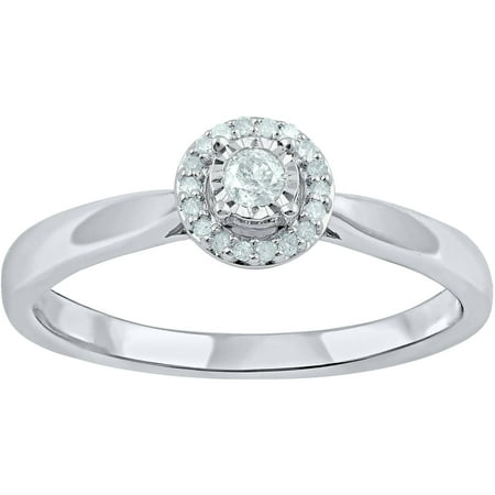 Forever Bride 1/10 Carat T.W. Illusion Framed Diamond 10kt White Gold Engagement Ring