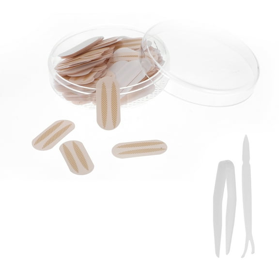 Unique Bargains 1 Set Waterproof Mesh Eyelid Tape for Dating Shopping Skin Color Synthetic Fiber