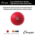 thumbnail image 4 of Champion Sports Rhino Skin Molded Foam Size 4 Soccer Ball, Red, 4 of 6