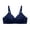 Dark Blue, variant on Women's Front Side Buckle Lace Edge Seamless Yoga Bra for Movement Sleep Comfort Adjustable Support Wireless Large Cup
