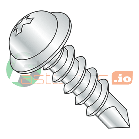 

#10 x 1 1/2 Self-Drilling Screws / Phillips / Round Washer Head / Steel / Zinc / #3 Drill Point (Quantity: 2 500 pcs)