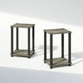 thumbnail image 4 of Furinno Simplistic Compact Bedside Table, Nightstand, French Oak/Black, Set of 2, 4 of 5