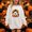 A119 White, variant on Tween Girls Halloween Pullover Sweatshirts Long Sleeve Funny Ghost Spooky Cat Tops Kids Oversized Crewneck Graphic Sweaters Youth Fall Party Trick or Treat Shirts, Size 7-8